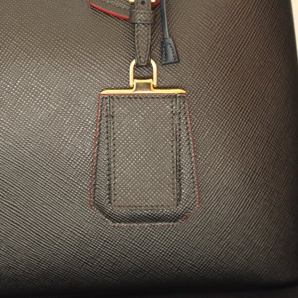 Prada Medium Double Saffiano Cuir Leather Tote Bag - Picture 4 of 13